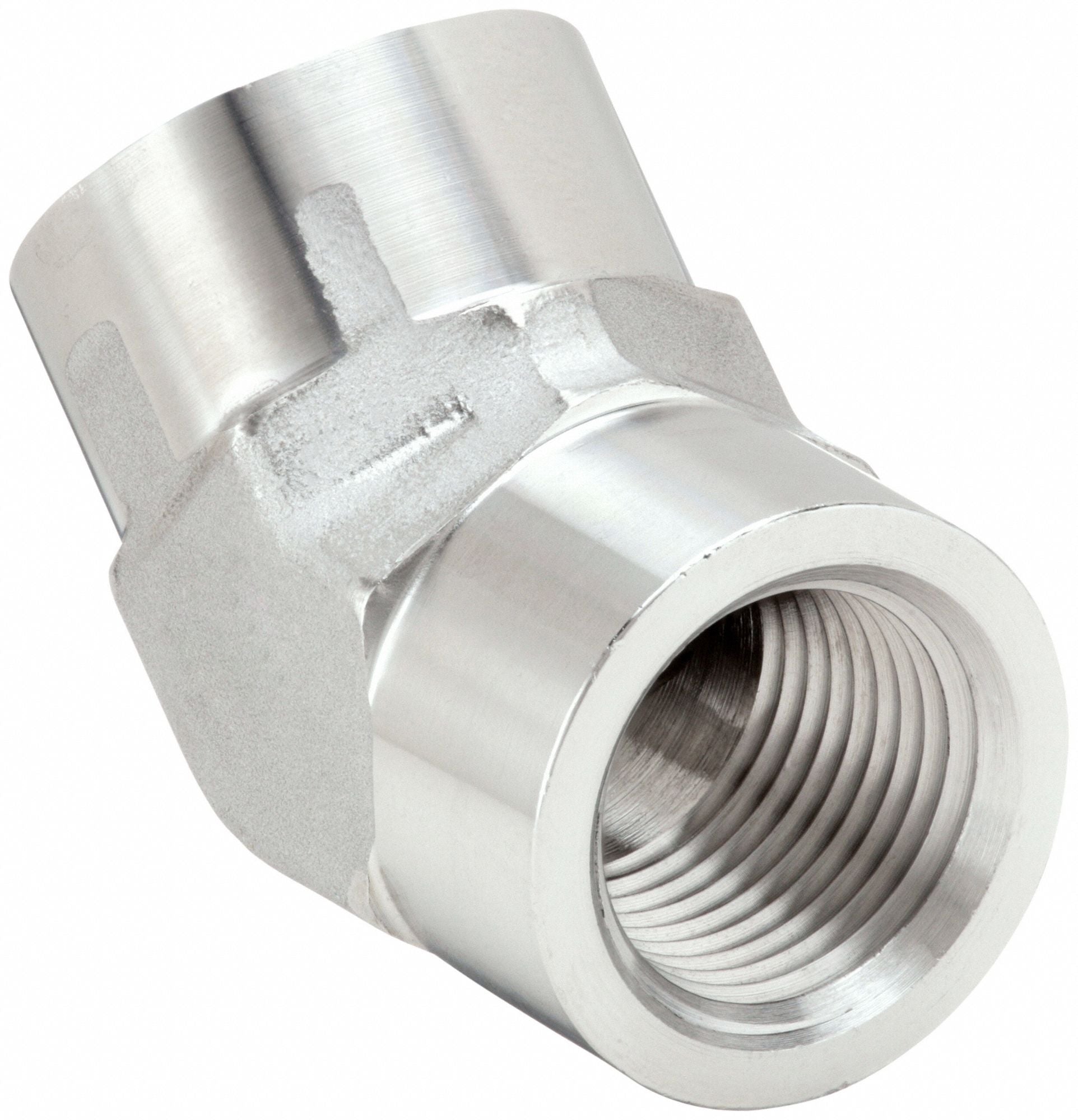 PARKER 38DD45SS 45 Elbow 316 SS 3/8 in FNPT x FNPTF