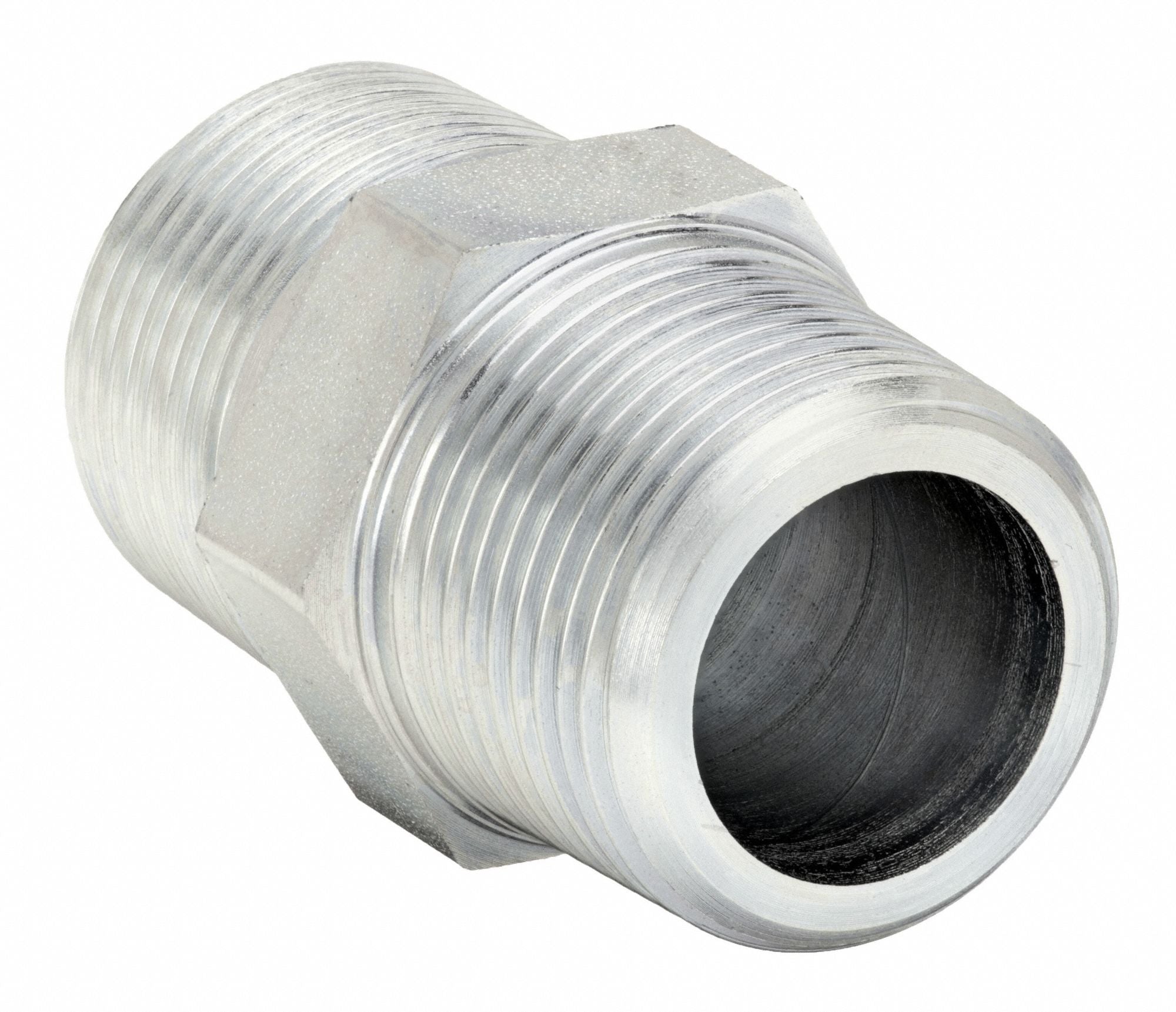 PARKER 14FHF3S Straight Adaptor Steel 1/4 BSPT x NPTF