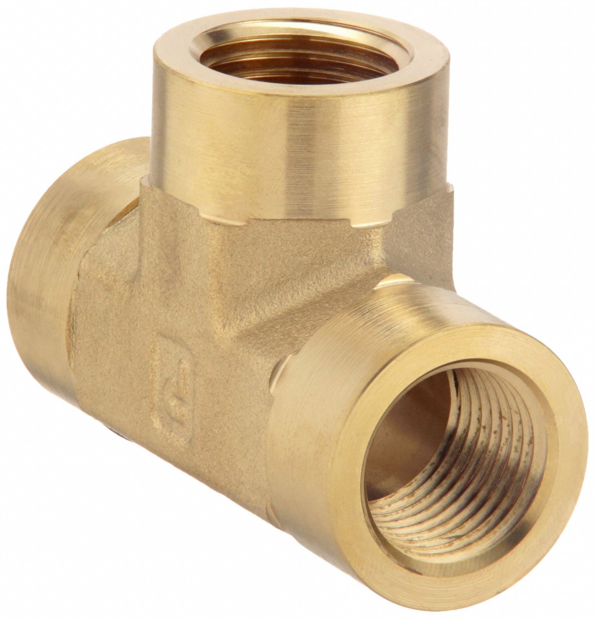PARKER 12MMOB Tee Brass 1/2 in Pipe Size 1900 PSI