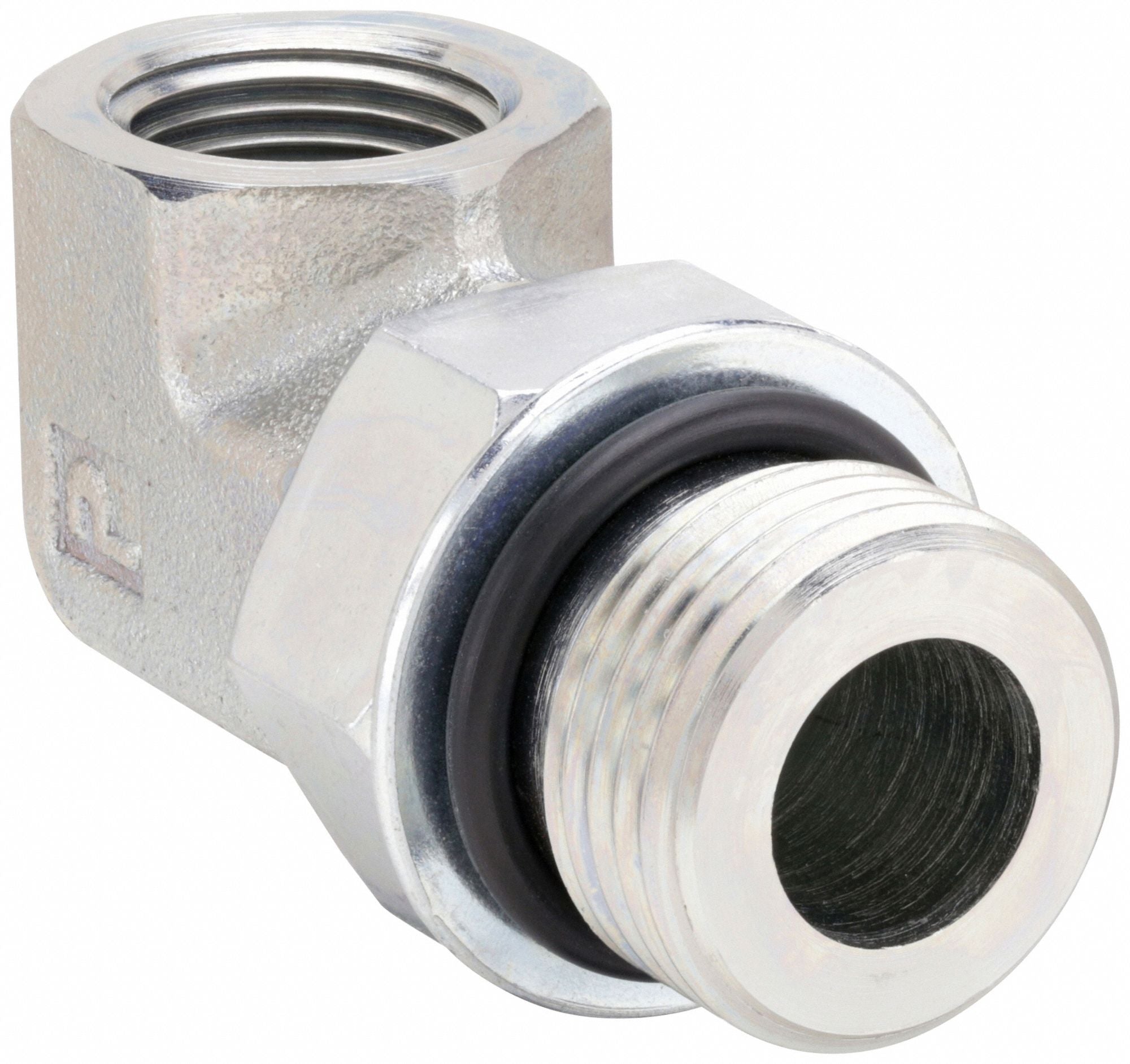 PARKER 1038AOEGS 90 Elbow Steel 5/8 x 3/8 in SAE x NPTF