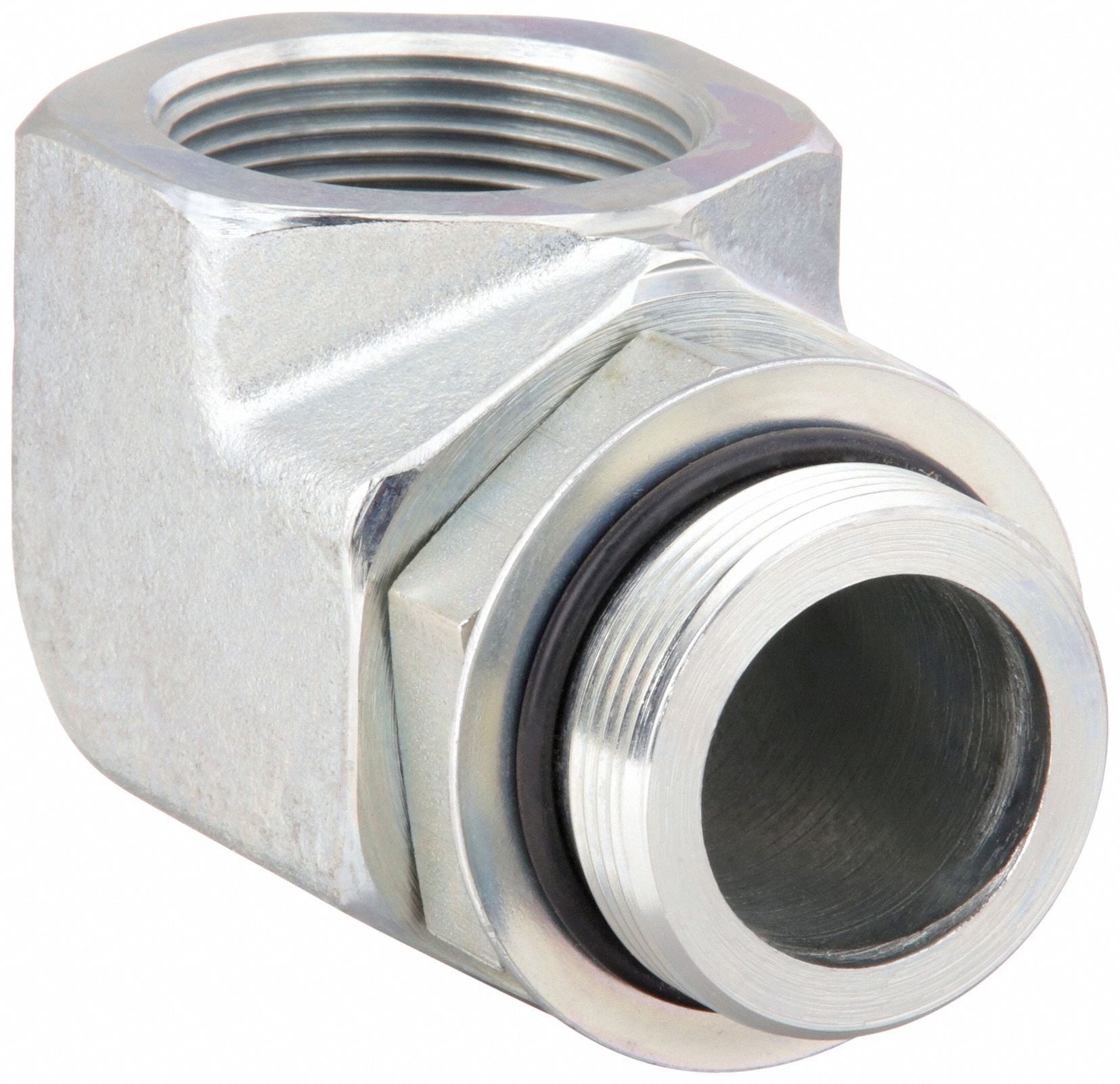 PARKER 24112AOEGS 90 Elbow Steel 1 1/2 x 2 in SAE x NPTF