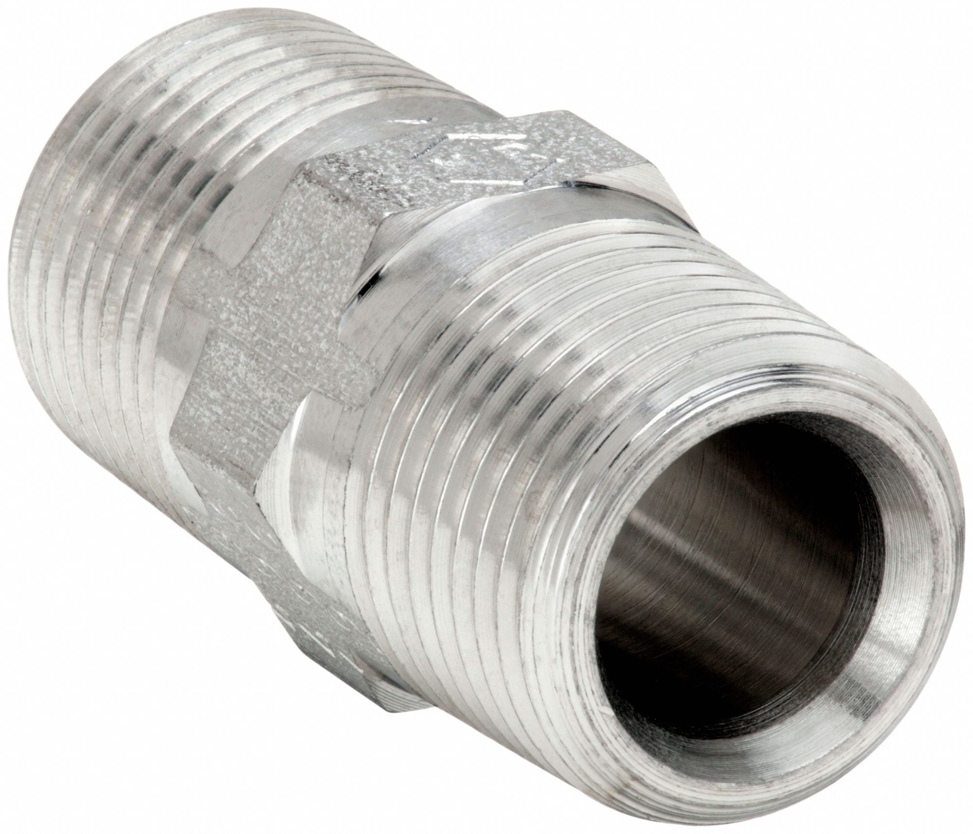 PARKER 38FF33MSS Nipple 316 SS 3/8 in Pipe Size M BSPT