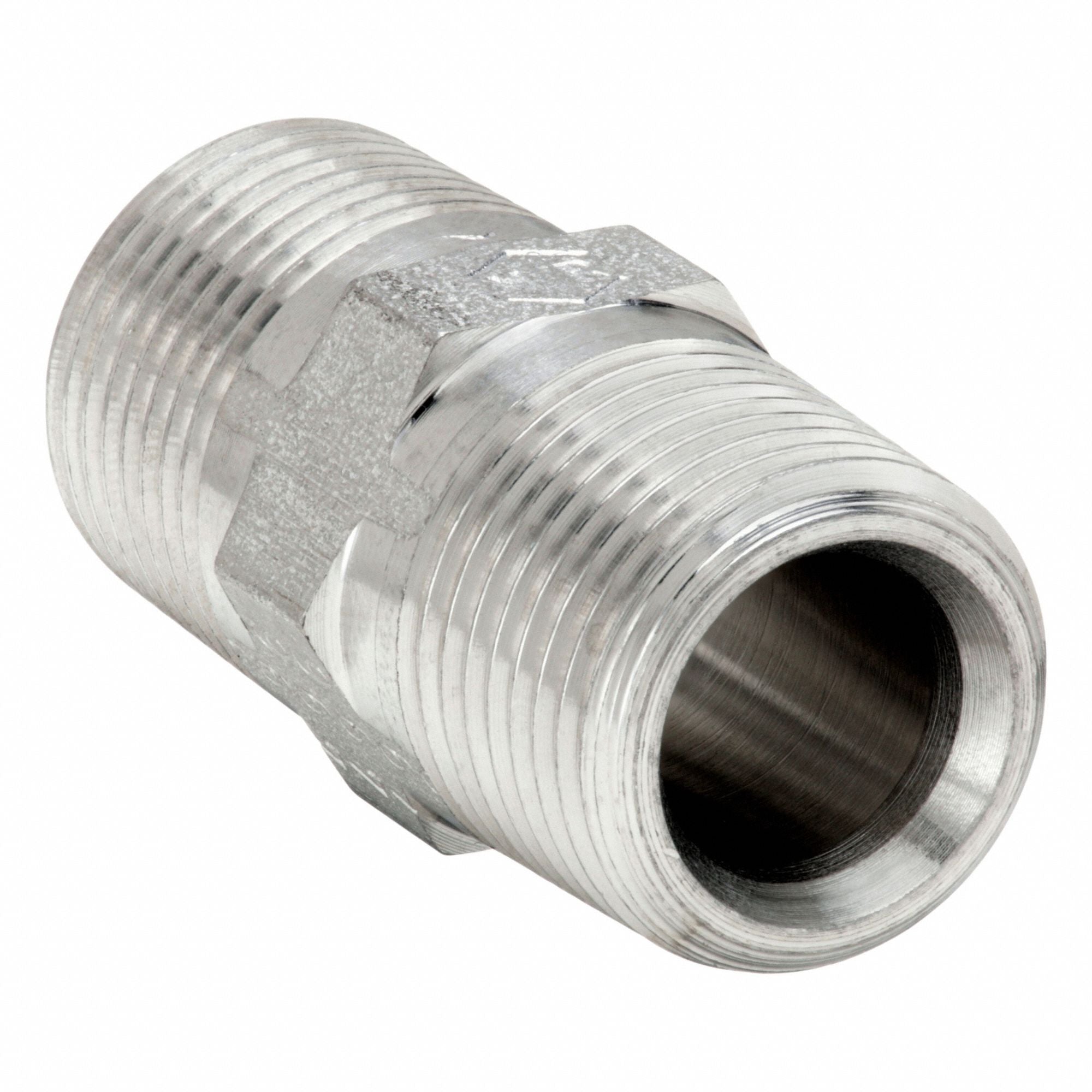 PARKER 14FF33MSS Nipple 316 SS 1/4 in Pipe Size M BSPT