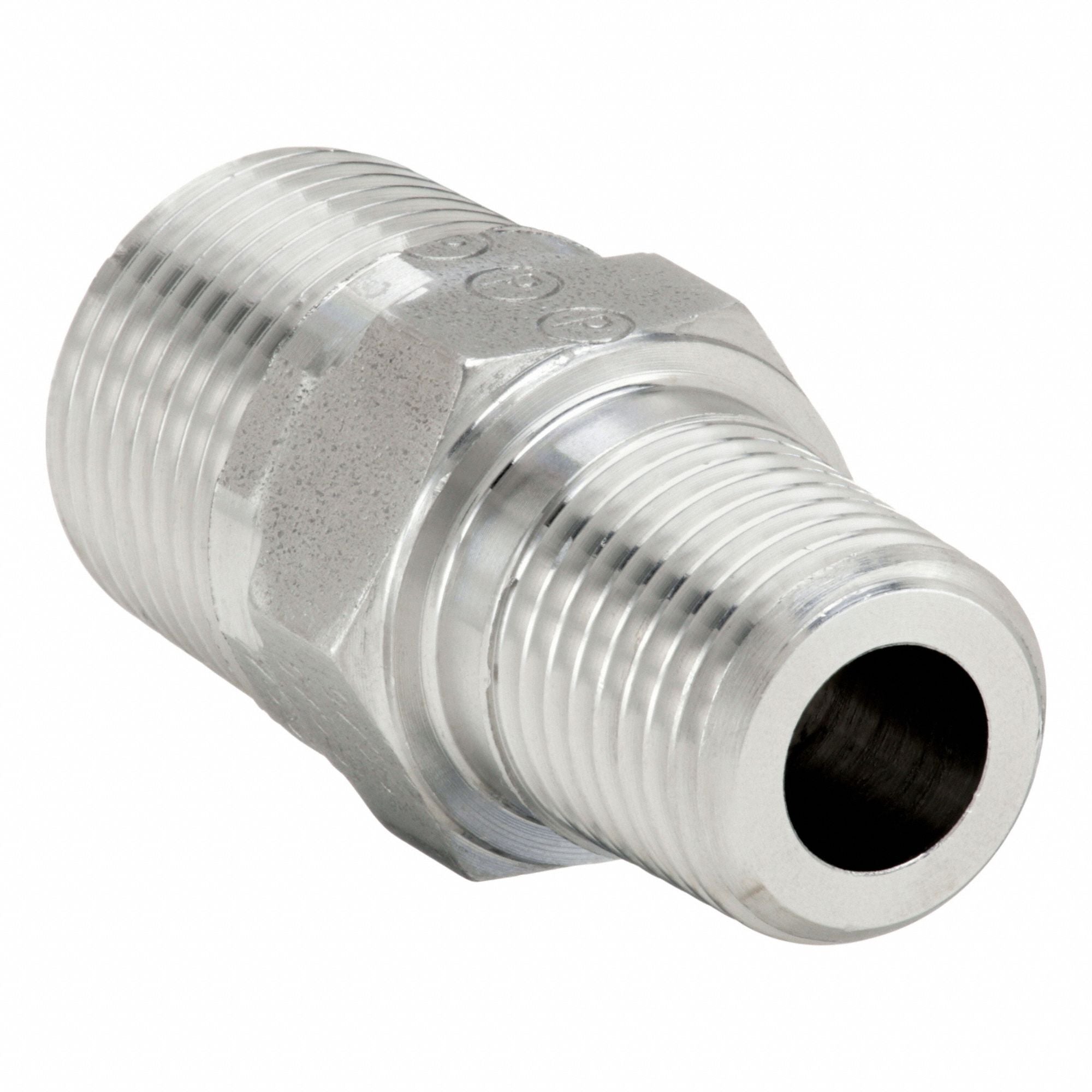 PARKER 12X38FF33MSS Nipple 316 SS 1/2 x 3/8 in Male BSPT