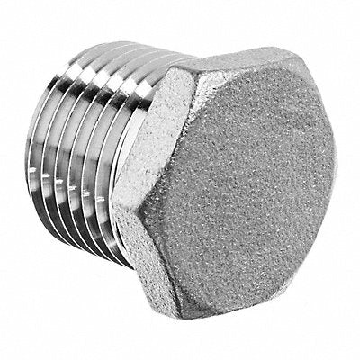 GRAINGER ZUSAPF7912 Hex Head Plug 304 SS 3/8 Male NPT