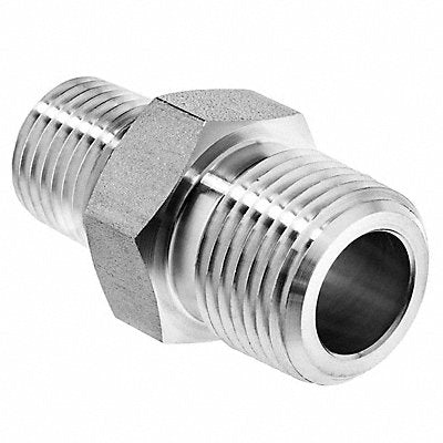 GRAINGER ZUSAPF7832 Reducing Hex Nipple 304 SS 1/2 x 1/4
