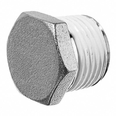 GRAINGER ZUSAPF8345 Hex Head Plug 304 SS 1 MNPT Class 150