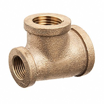 GRAINGER ZUSAPF10515 Dual Reducing Tee Brass 1 x 3/4 x 1/2 in