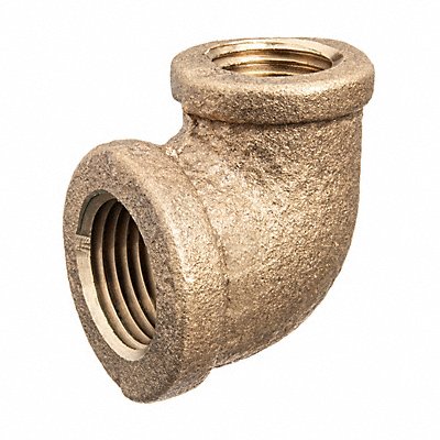 GRAINGER ZUSAPF10383 90 Elbow Reducer Brass 3/8 x 1/8 in