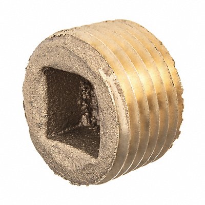 GRAINGER ZUSAPF10571 Square Socket Plug Brass 2 1/2 in