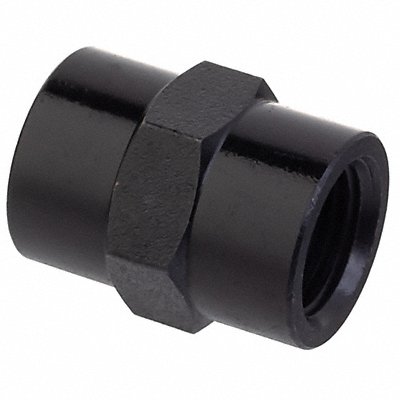 GRAINGER ZUSAPF9073 Coupling Black Zinc-Plated Brass 1/2 in