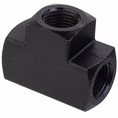 GRAINGER ZUSAPF9111 Tee Black Zinc-Plated Brass 3/8 in