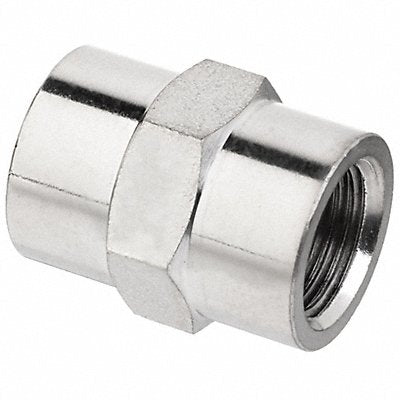 GRAINGER ZUSAPF9014 Coupling Nickel-Plated Brass 1/2 in