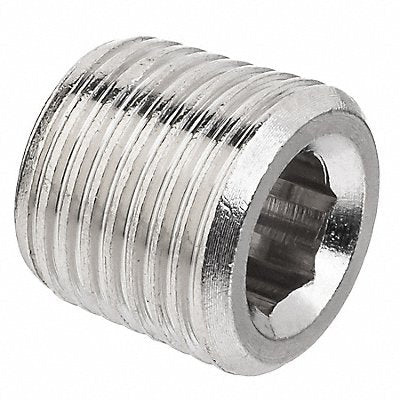 GRAINGER ZUSAPF9062 Hex Drive Plug Brass 1/8 in MNPTF