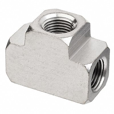 GRAINGER ZUSAPF9053 Tee Nickel-Plated Brass 1/2 in NPTF