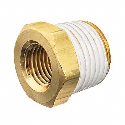 GRAINGER ZUSAPF10631 Hex Bushing Brass 1 1/2 x 3/4 in NPT