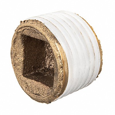 GRAINGER ZUSAPF10705 Square Socket Plug Brass 2 in M BSPT