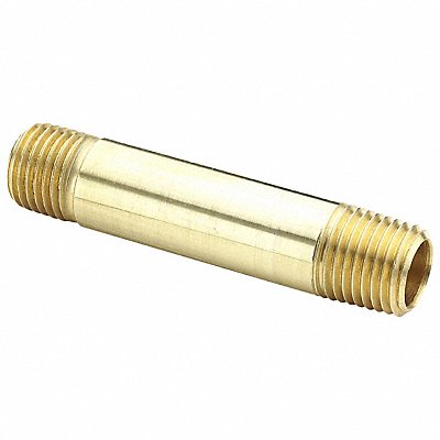PARKER 215PNL630 Nipple Brass 3/8 in Pipe Size MNPT