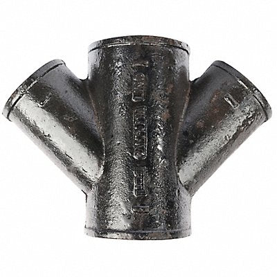 GRAINGER 221546 Double Wye Cast Iron 4 x 4 x 3 x 3 in