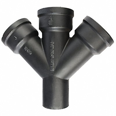 GRAINGER SVFDWY64 Double Wye Cast Iron 6 x6 x4 x4 Socket