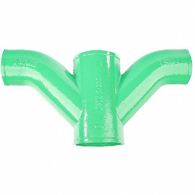 GRAINGER ZFB221804 Double Wye Cast Iron 3 x 3 x 2 x 2 in