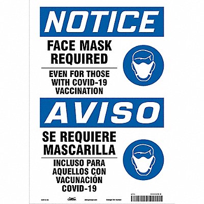 CONDOR 60XZ68 Facemask Reminder Safety Sign