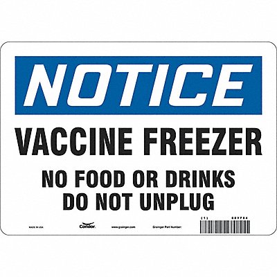 CONDOR 60YF84 Vaccine Freezer Sign