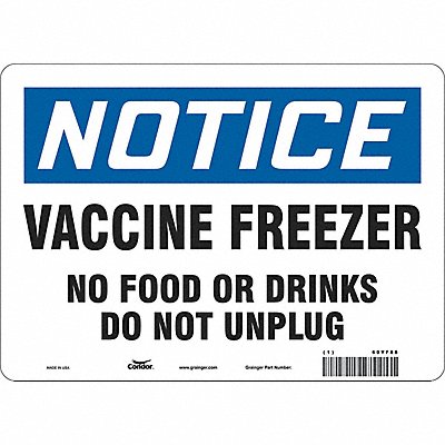 CONDOR 60YF88 Vaccine Freezer Sign