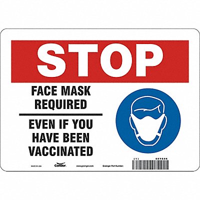 CONDOR 60YG06 Facemask Reminder Safety Sign