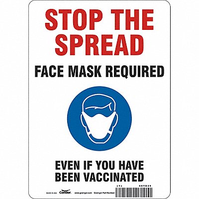 CONDOR 60YG25 Facemask Reminder Safety Sign