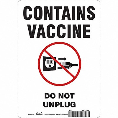 CONDOR 60YG33 Vaccine Refrigerator Freezer Sign