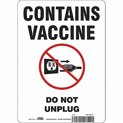 CONDOR 60YG37 Vaccine Refrigerator Freezer Sign