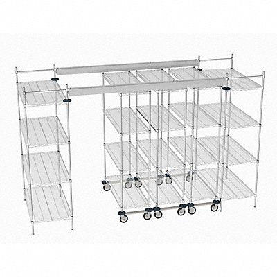 METRO TT12E2448M1848C Overhead Track Shelving Complete Kit