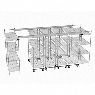 METRO TT16E2460M2460C Overhead Track Shelving Complete Kit