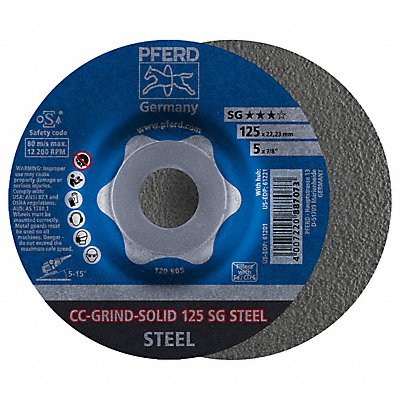 PFERD 61201 Depressed Grinding Wheel 7/8 CN Unthreaded Hole