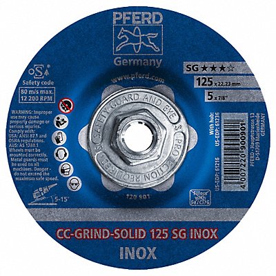 PFERD 61236 Depressed Grinding Wheel 5/8 -11CN ThreadHle