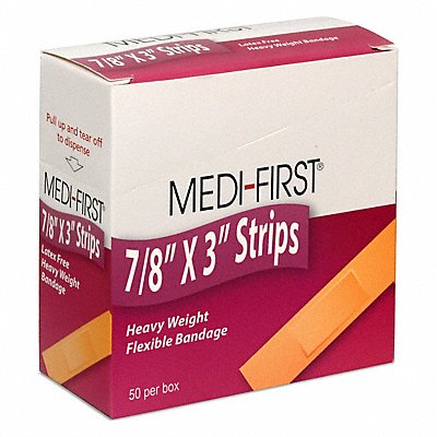 MEDI-FIRST 61450 Strip Bandages 3 x7/8 Fabric PK50