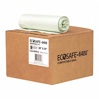 ECOSAFE-6400 HB30398 Bag Compostable 45 gal 30 x 39 PK135