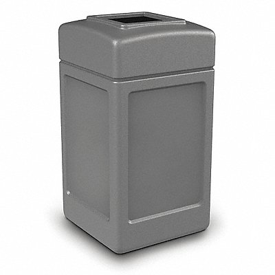 COMMERCIAL ZONE PRODUCTS 732103 Square Waste Container Grey 42 gal lon