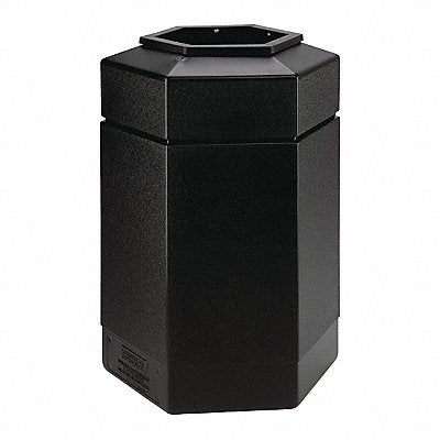 COMMERCIAL ZONE PRODUCTS 737101 Hex Waste Container Black 30 gal lon