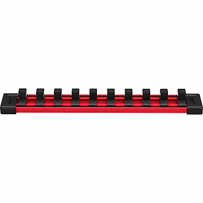 MILWAUKEE 49666735 Socket Rail Red/Blk For Socket Size 3/8