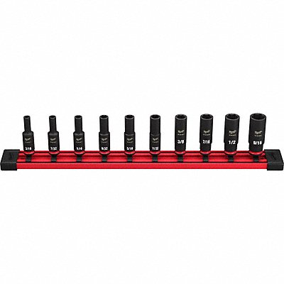 MILWAUKEE 49667001 Impact Socket Set Steel 6-Point 1/4