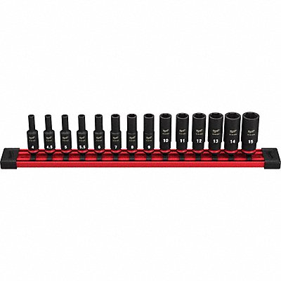 MILWAUKEE 49667003 Impact Socket Set Steel 6-Point 1/4