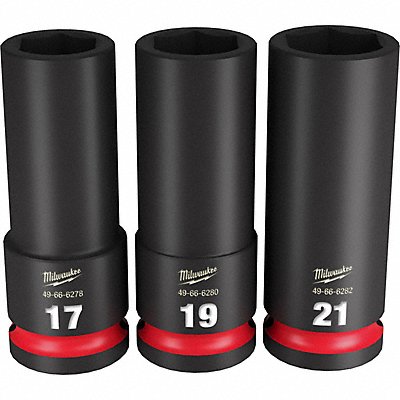 MILWAUKEE 49667025 Impact Socket Set Steel 6-Point 1/2