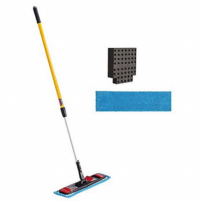 RUBBERMAID COMMERCIAL PRODUCTS 2132426 Flat Mop Pad Kit 19 1/2 in W Blue