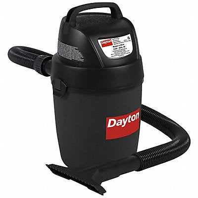 DAYTON 61HV76 Portable Wet/Dry Vacuum 2 gal 600 W