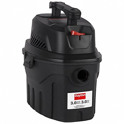 DAYTON 61HV77 Portable Wet/Dry Vacuum 3 gal 960 W