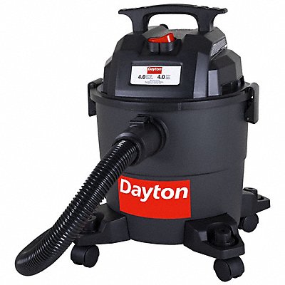 DAYTON 61HV78 Portable Wet/Dry Vacuum 4 gal 960 W