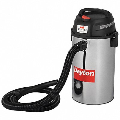 DAYTON 61HV95 Wall Mount Shop Vacuum 4 1/2 gal 720 W
