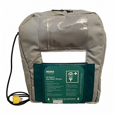 HUGHES SAFETY 16GFEWBLKTHT Eyewash Heated Jacket 21 H 5 L 26 W